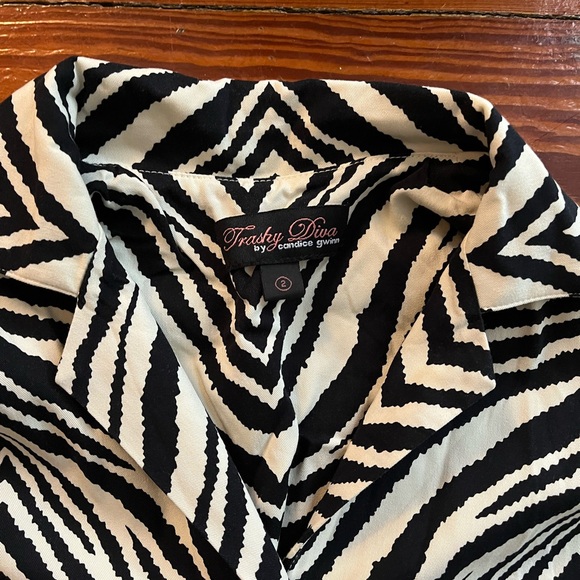 Trashy Diva Zebra Nina Tie Top - Picture 4 of 4